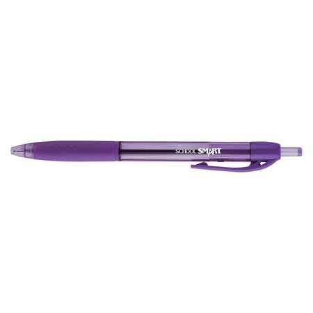 SCHOOL SMART PEN GRIP HYBRID INK PURPLE  PACK OF 12 PK TB179800-12PURPLE